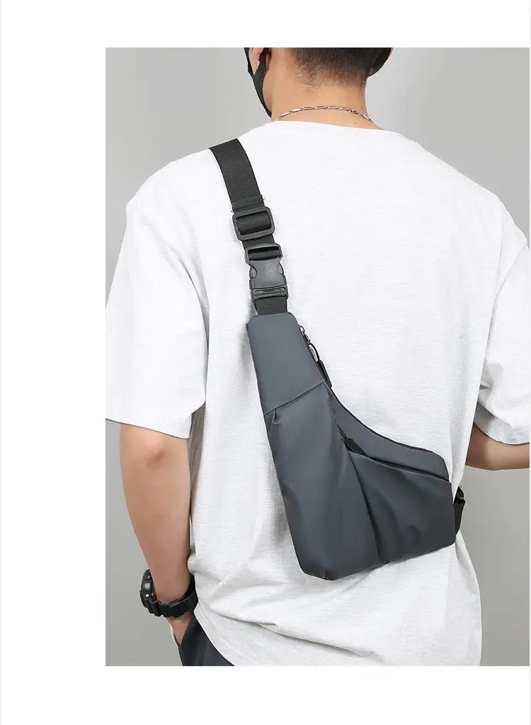 Men's Black Shoulder Crossbody Bag Large Capacity Lightweight — feature 26