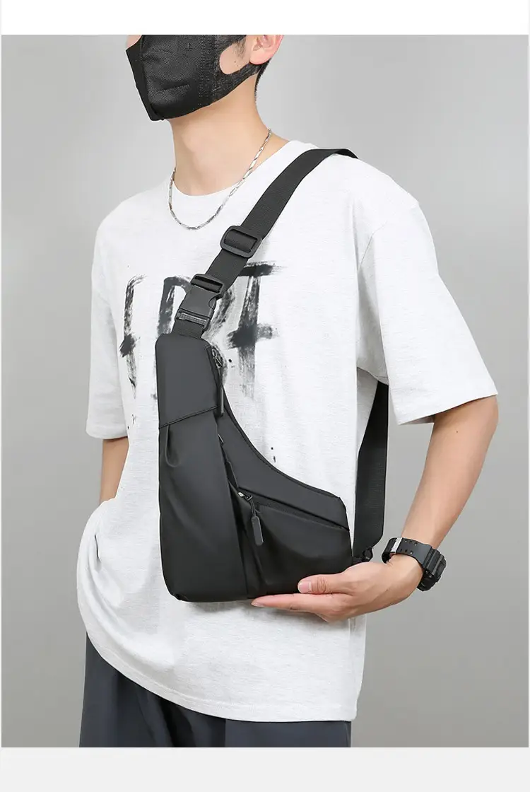 Men's Black Shoulder Crossbody Bag Large Capacity Lightweight — feature 27