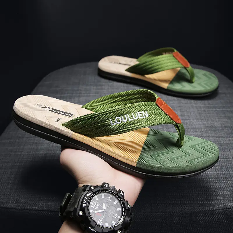 Fujian manufacturers summer new slippers men's outerwear fashion leisure beach men's flip-flops wholesale flip-flops - Image 6