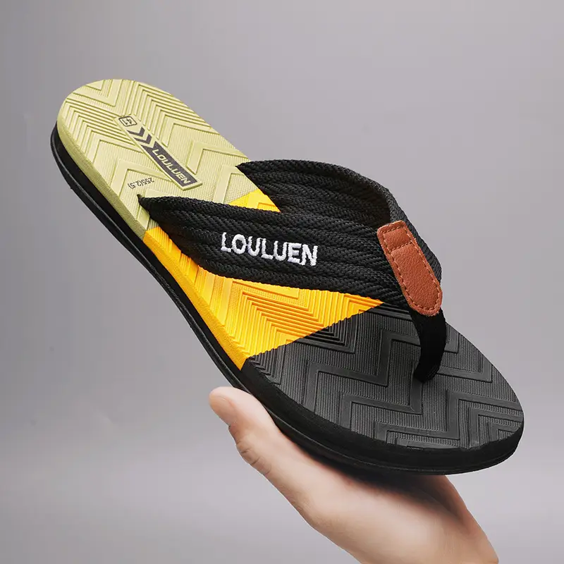 Fujian manufacturers summer new slippers men's outerwear fashion leisure beach men's flip-flops wholesale flip-flops - Image 3