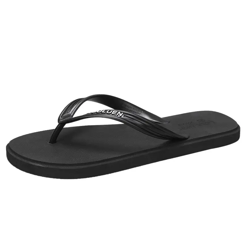 Men's Black Korean Style Clip-Flip-Flops Summer - Image 9