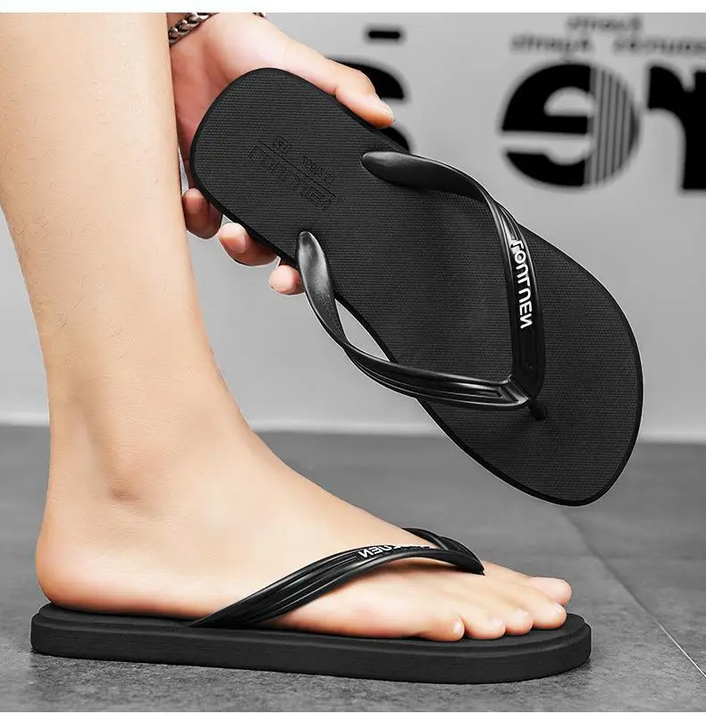 Men's Black Korean Style Clip-Flip-Flops Summer — feature 15
