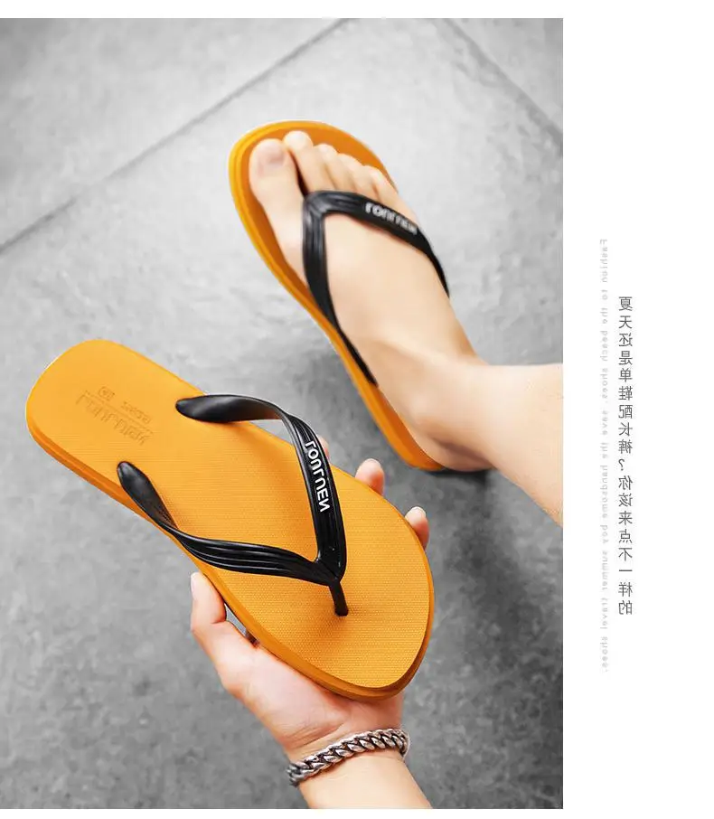 Men's Black Korean Style Clip-Flip-Flops Summer — feature 18