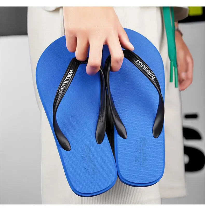 Men's Black Korean Style Clip-Flip-Flops Summer — feature 20