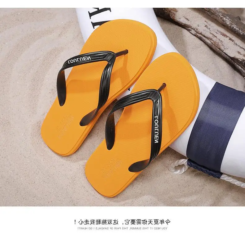 Men's Black Korean Style Clip-Flip-Flops Summer — feature 3