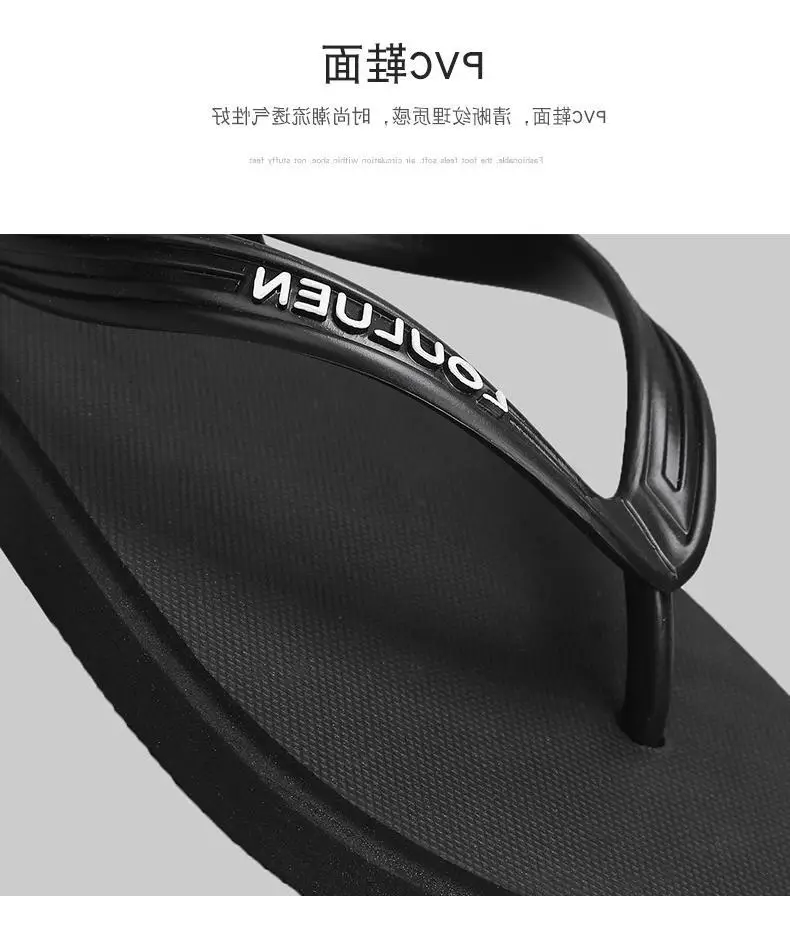 Men's Black Korean Style Clip-Flip-Flops Summer — feature 6