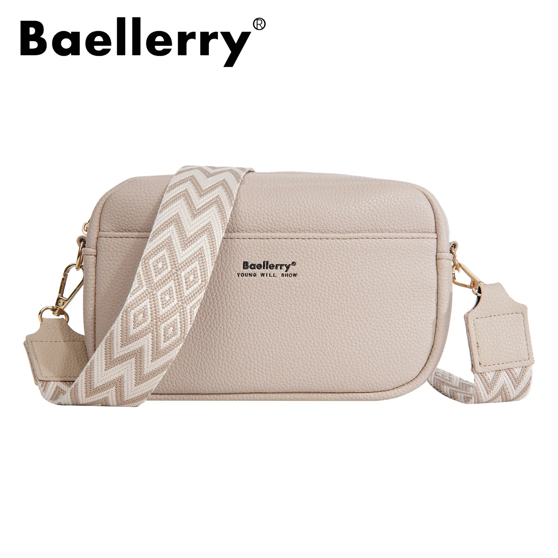 New Women's Crossbody Bag Large Capacity Beige