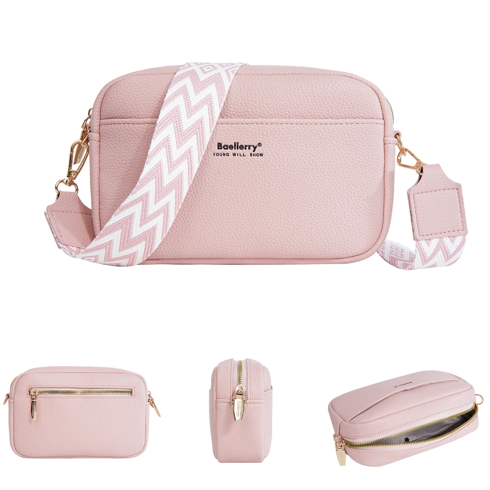 New Women's Crossbody Bag Large Capacity Beige