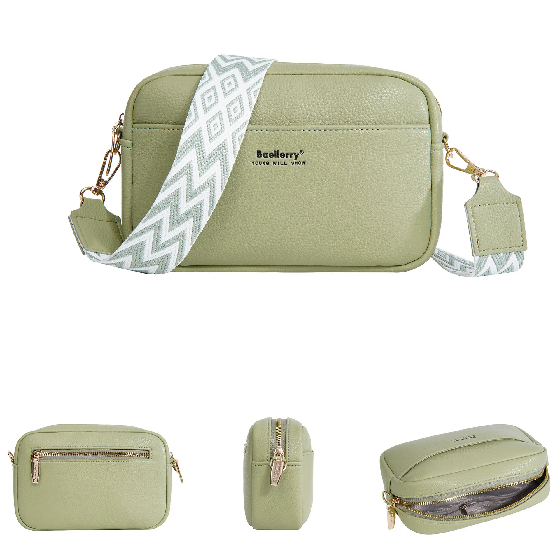 New Women's Crossbody Bag Large Capacity Beige