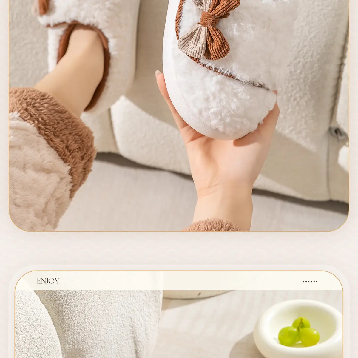Pregnant Women's Soft Cotton Moon Slippers Winter Warm Non-Slip — feature 11