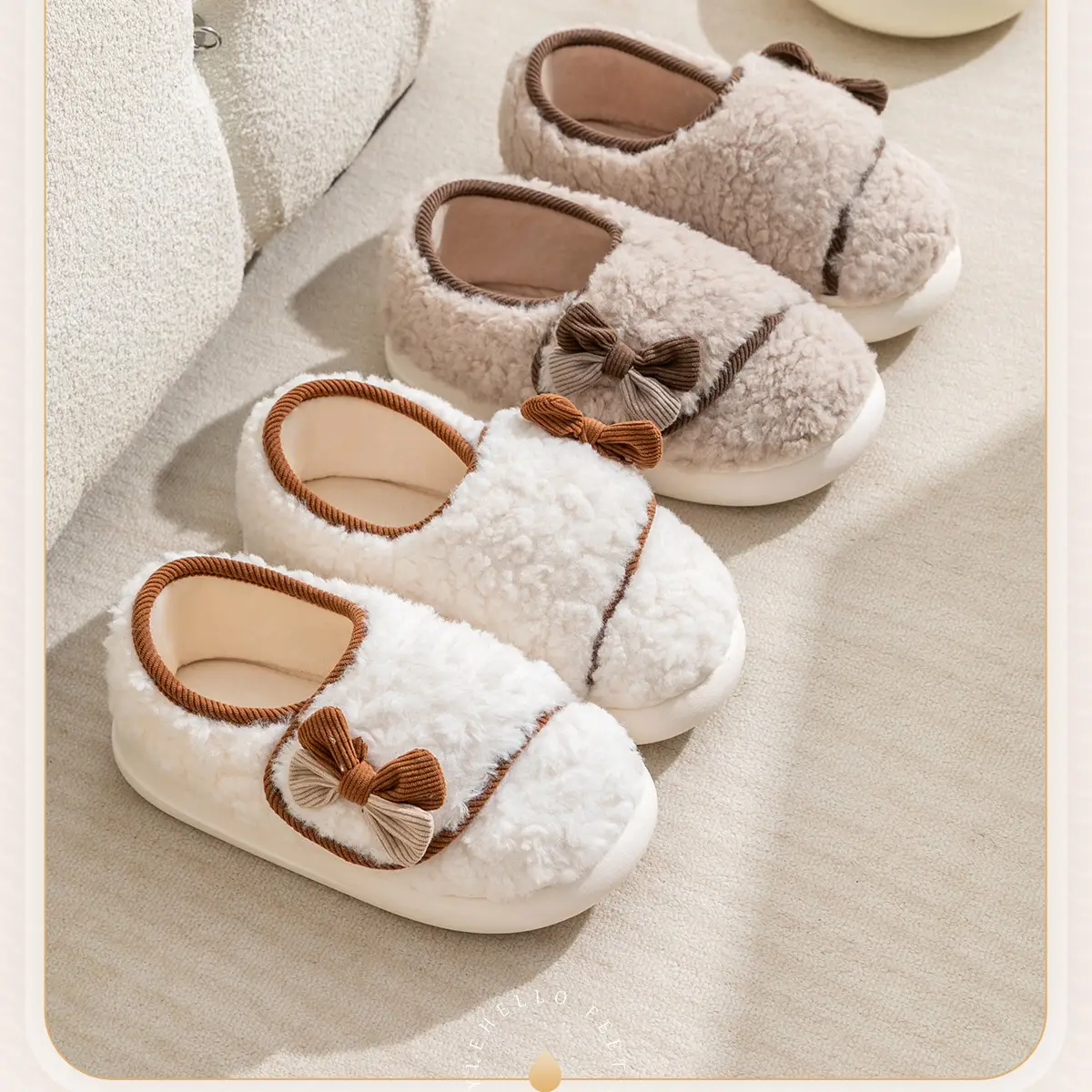 Pregnant Women's Soft Cotton Moon Slippers Winter Warm Non-Slip — feature 12
