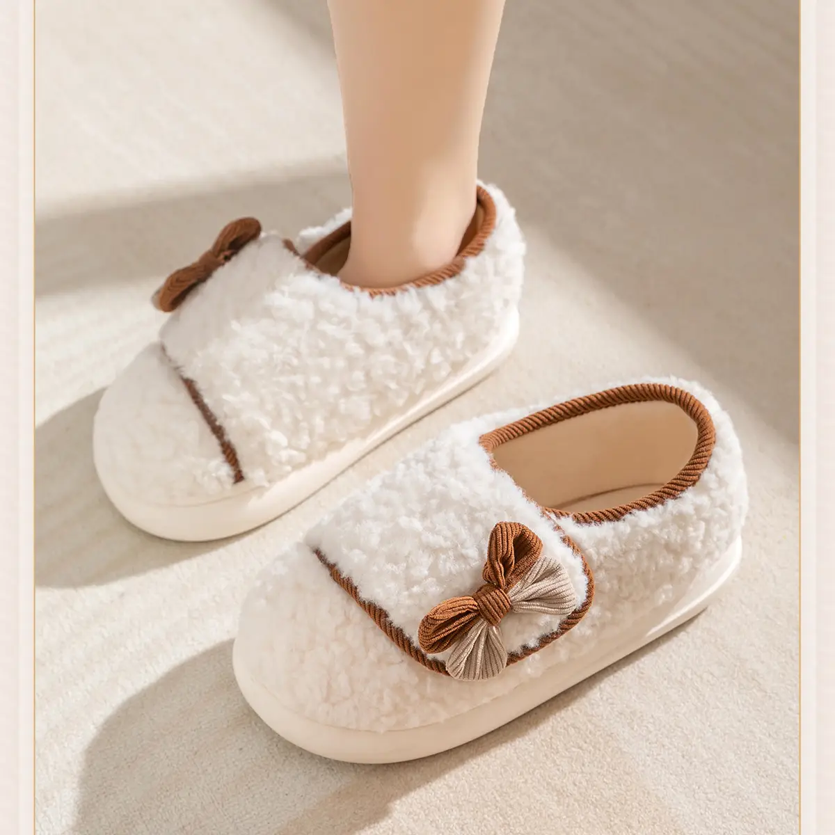 Pregnant Women's Soft Cotton Moon Slippers Winter Warm Non-Slip — feature 16