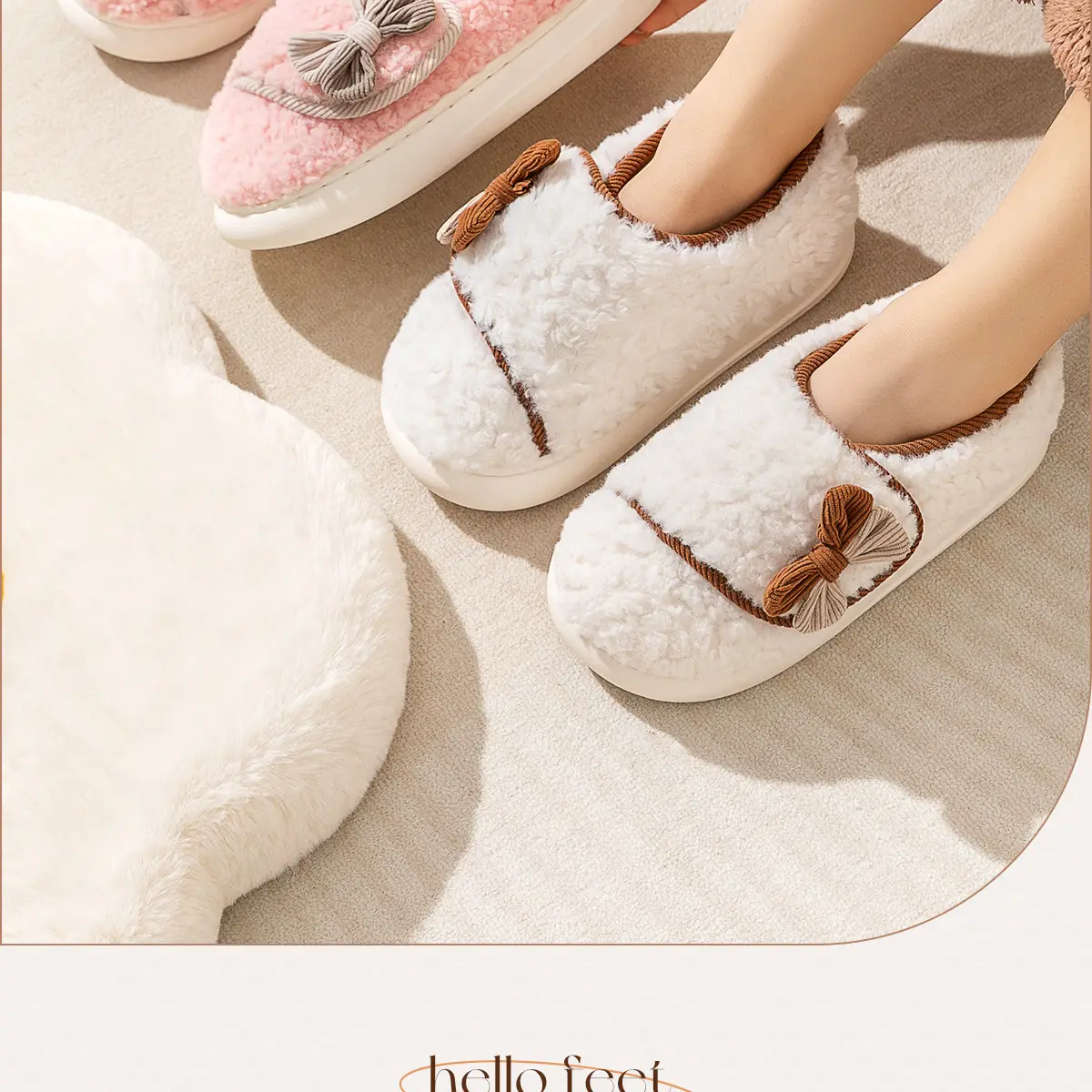 Pregnant Women's Soft Cotton Moon Slippers Winter Warm Non-Slip — feature 2
