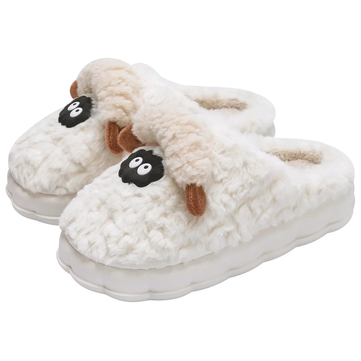 Cute Cotton Slippers for Women Winter 2025 Plush Fleece - Image 9