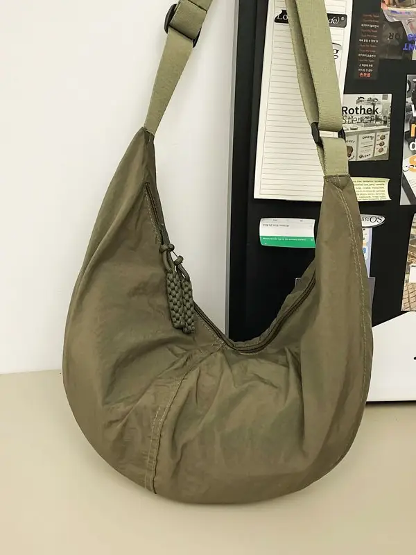 Cute Olive Nylon Crossbody Bag 2024 - Image 7