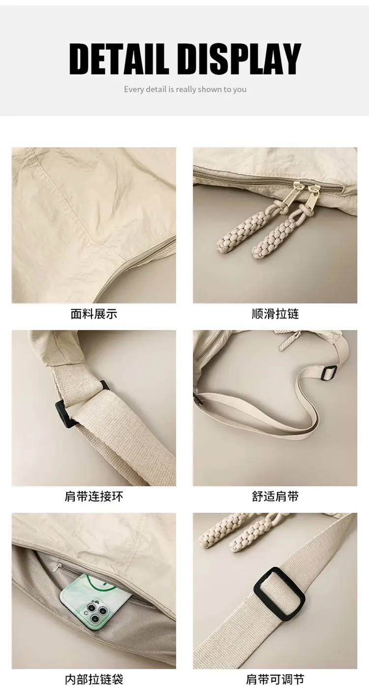 Cute Olive Nylon Crossbody Bag 2024 — feature 6