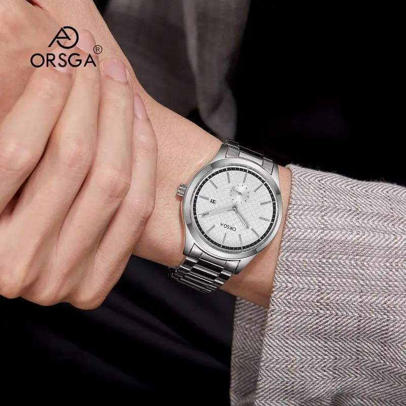 ORSGA Men's Stainless Steel Quartz Watch with Calendar - Image 15