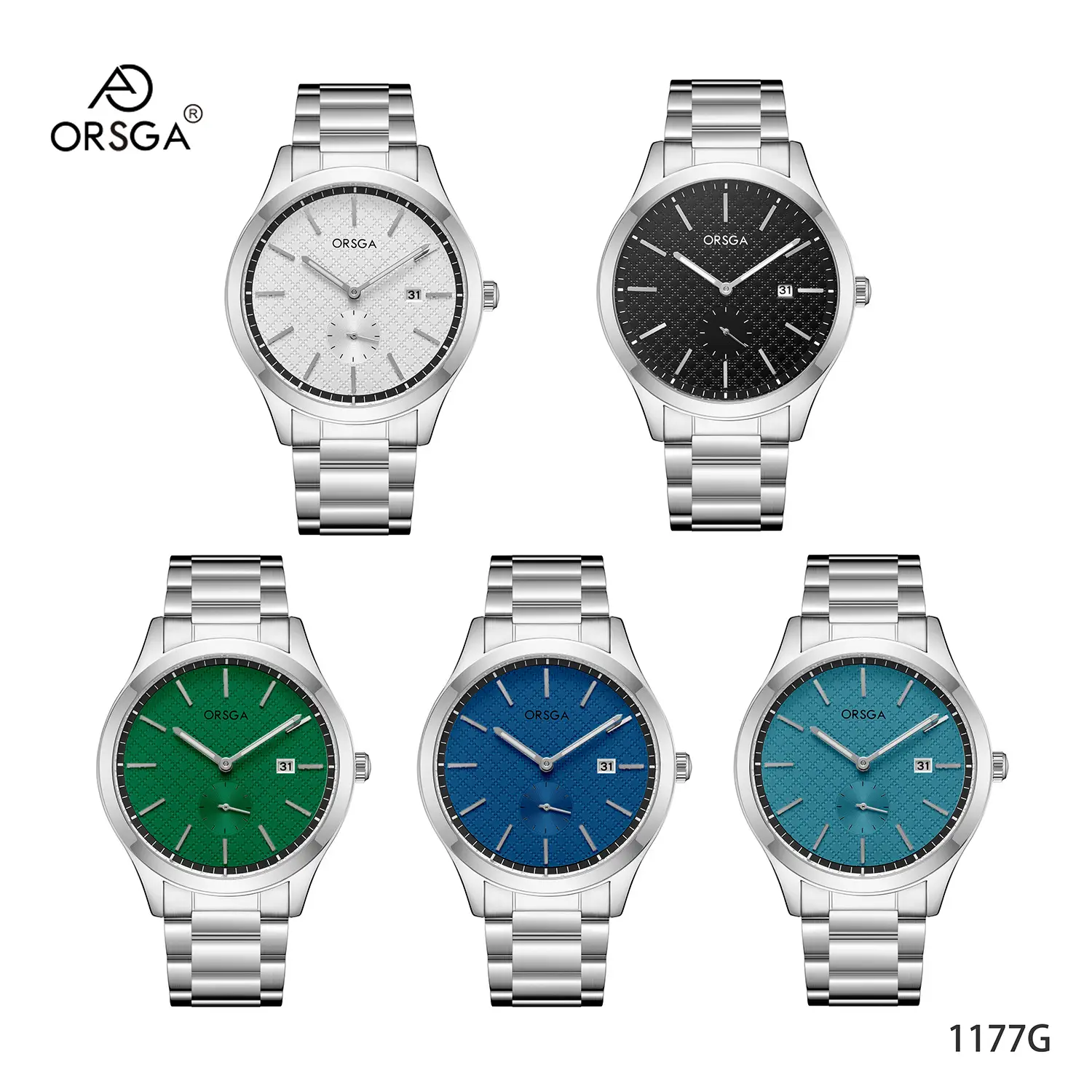 ORSGA Men's Stainless Steel Quartz Watch with Calendar — feature 12