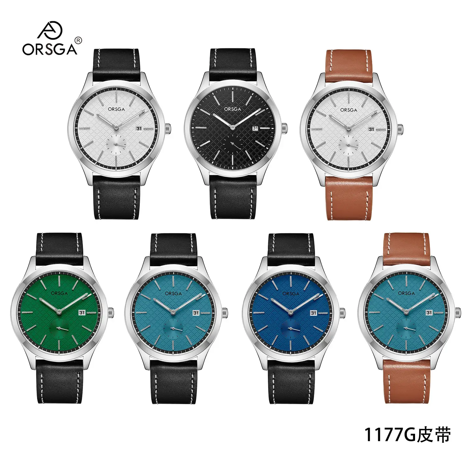 ORSGA Men's Stainless Steel Quartz Watch with Calendar — feature 13