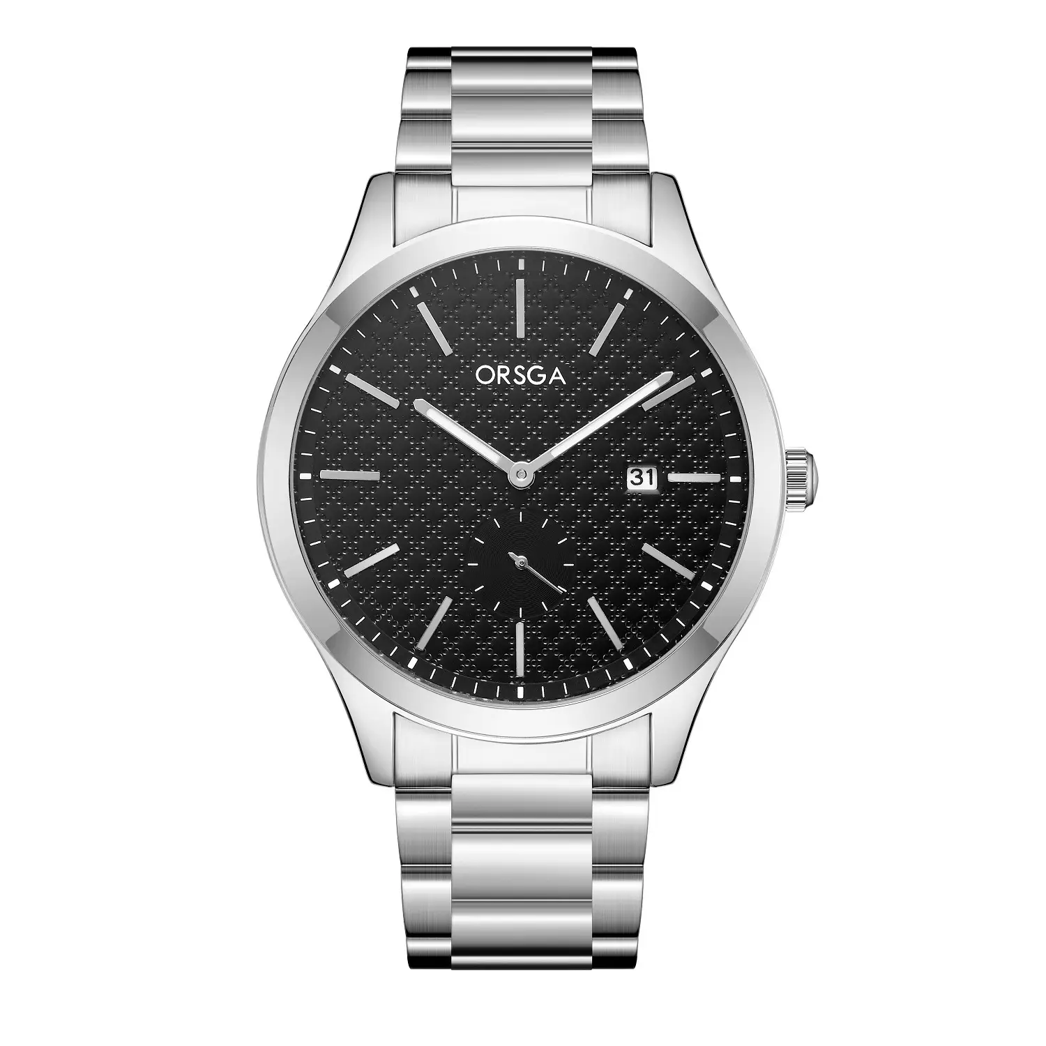 ORSGA Men's Stainless Steel Quartz Watch with Calendar - Image 2
