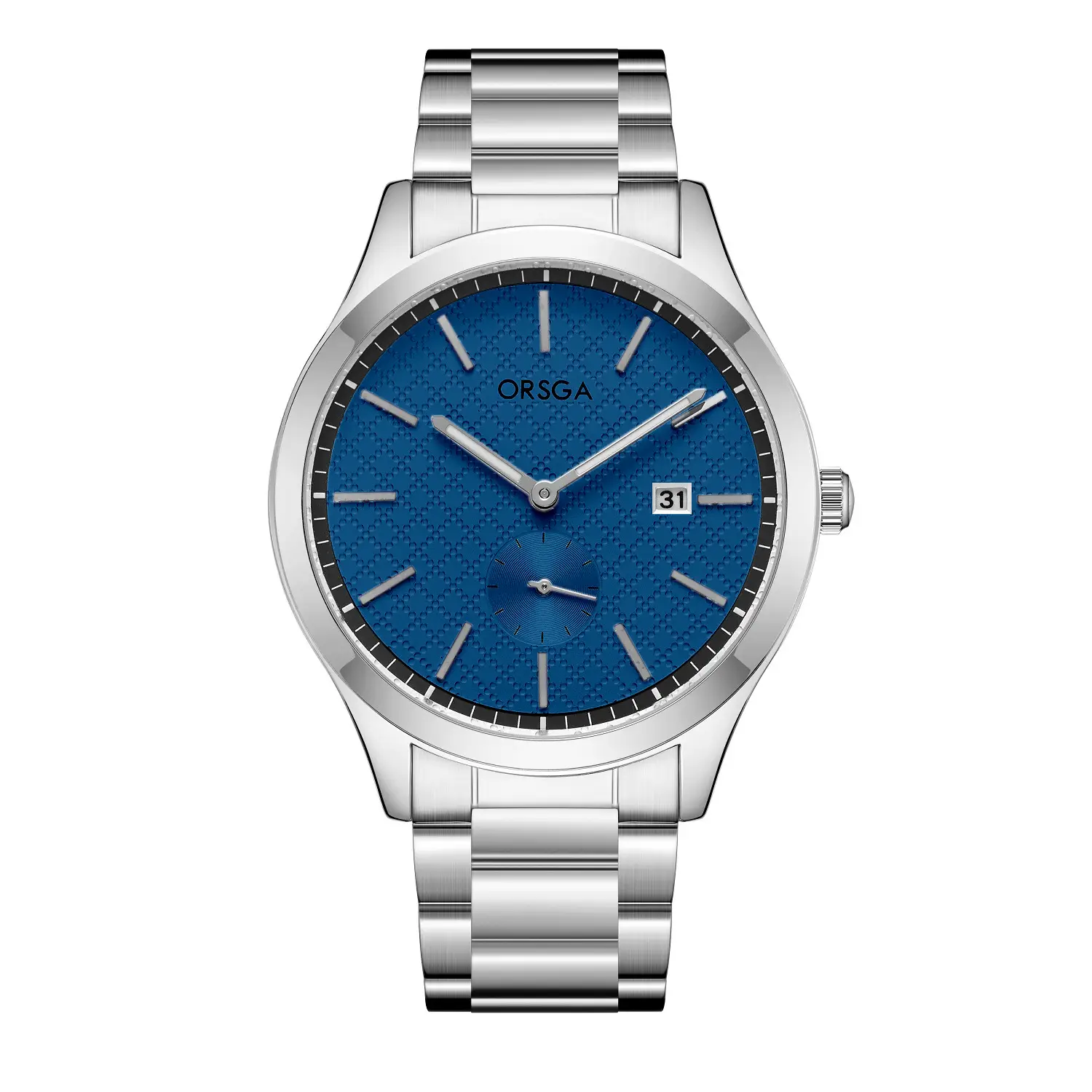 ORSGA Men's Stainless Steel Quartz Watch with Calendar - Image 4