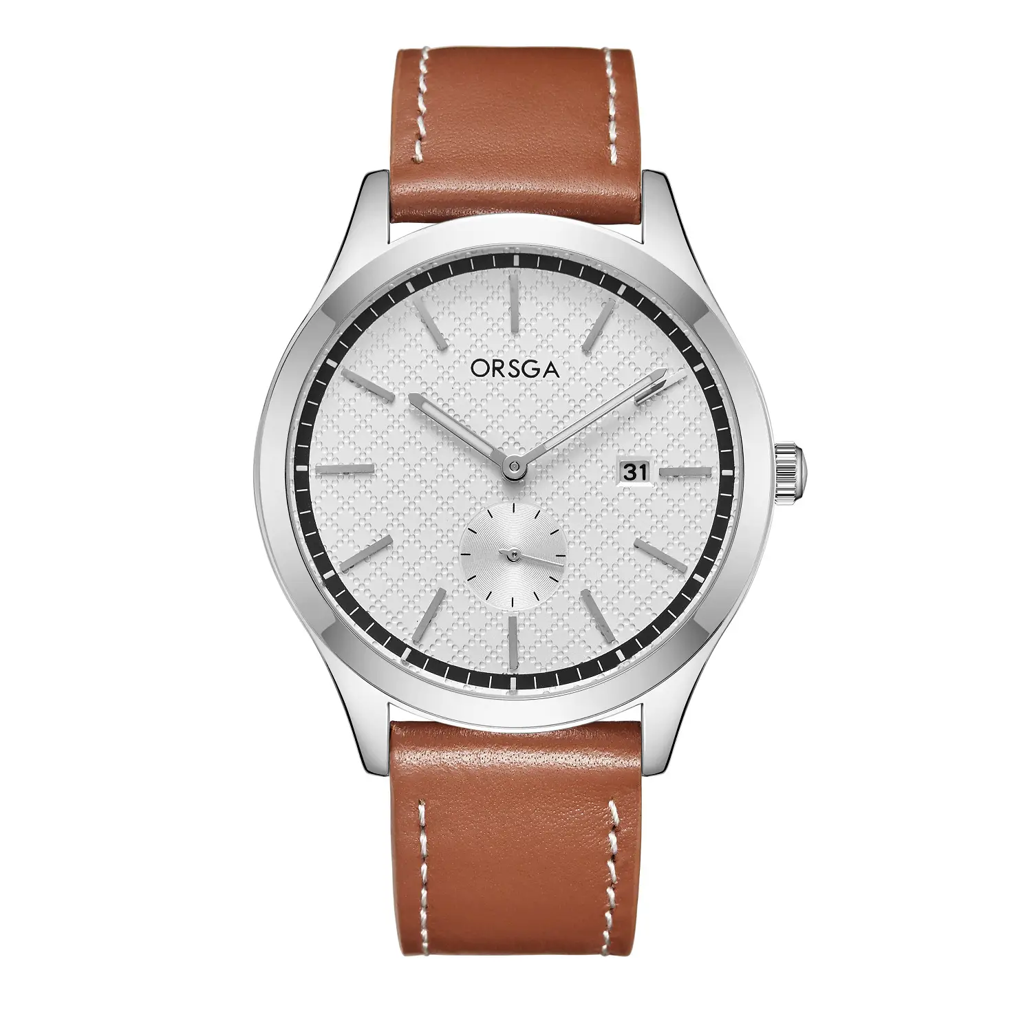 ORSGA Men's Stainless Steel Quartz Watch with Calendar - Image 6