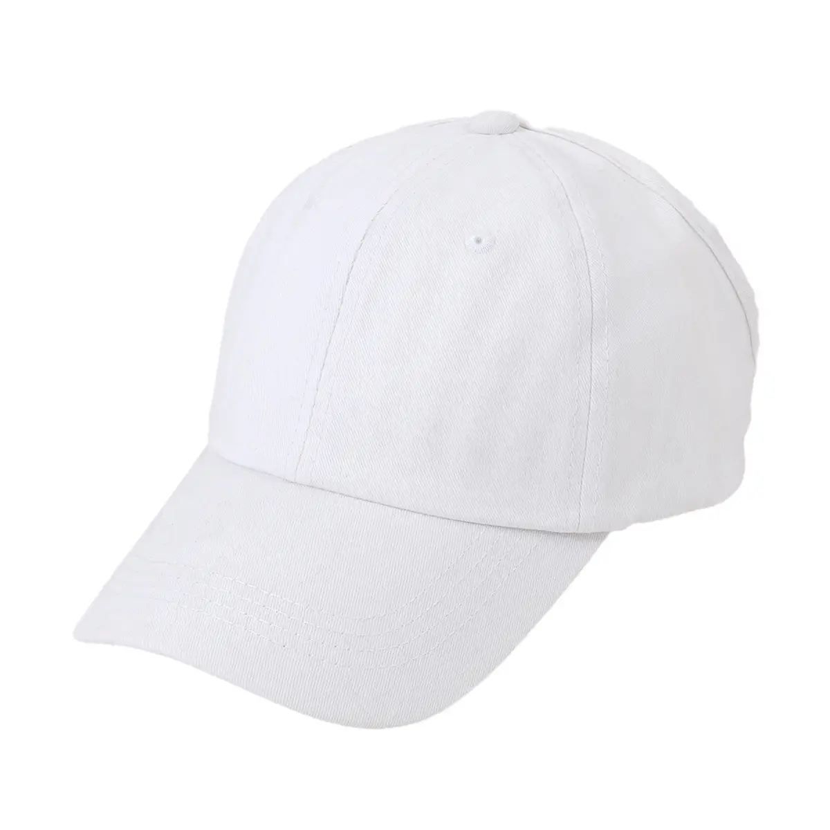 White Baseball Cap for Men Women Small - Image 6