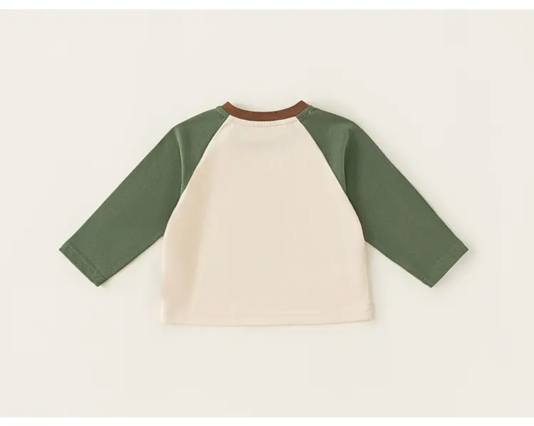 Baby Girls Cartoon Print Long Sleeve T-Shirt Cream Green — feature 18