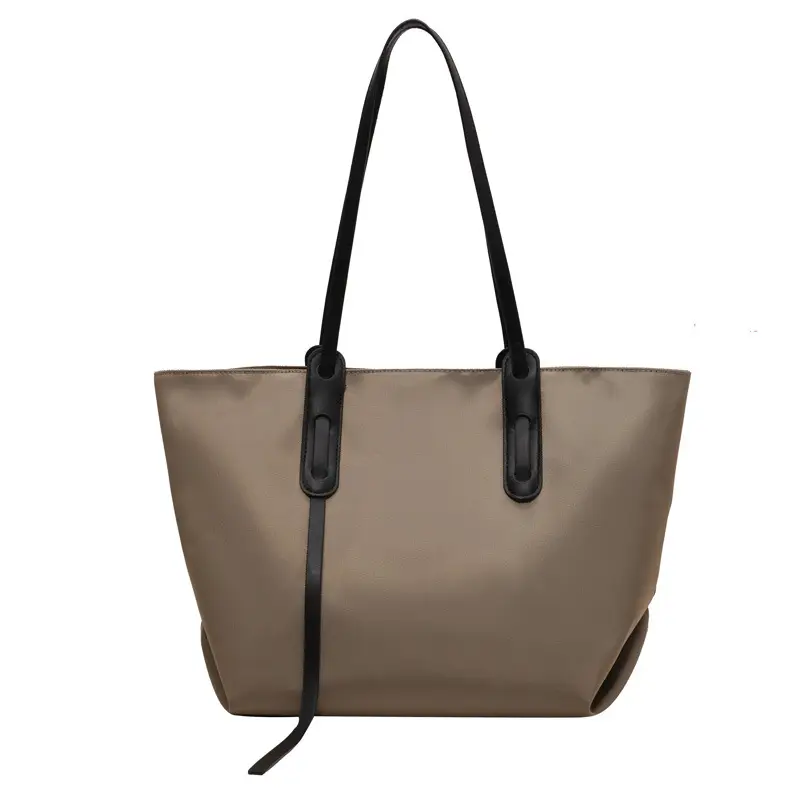 Grey Oxford Shoulder Bag Large Capacity - Image 6