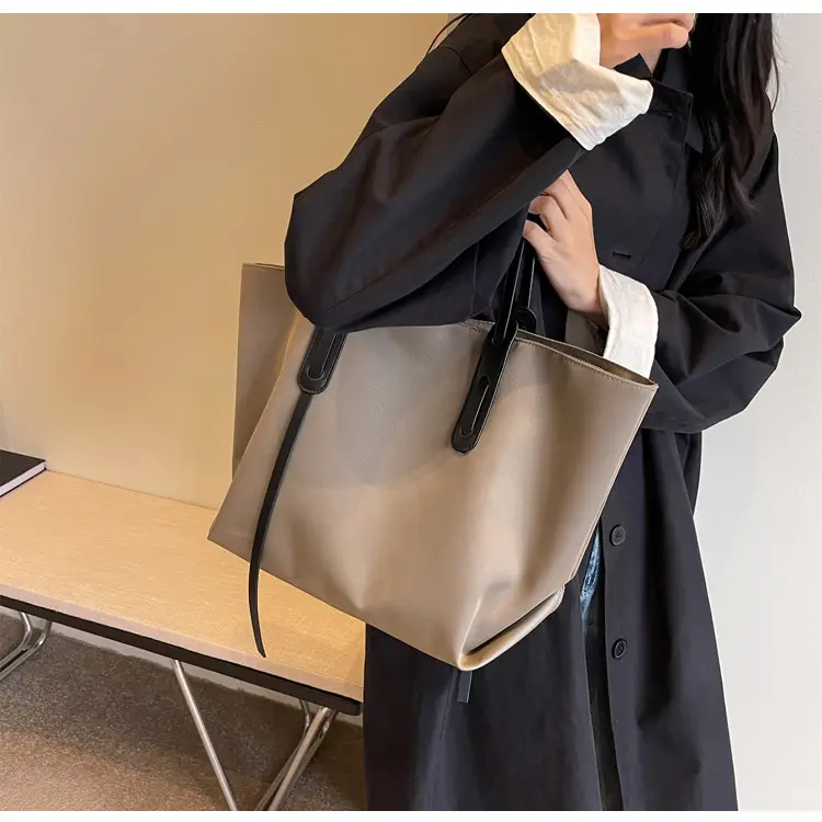 Grey Oxford Shoulder Bag Large Capacity — feature 10