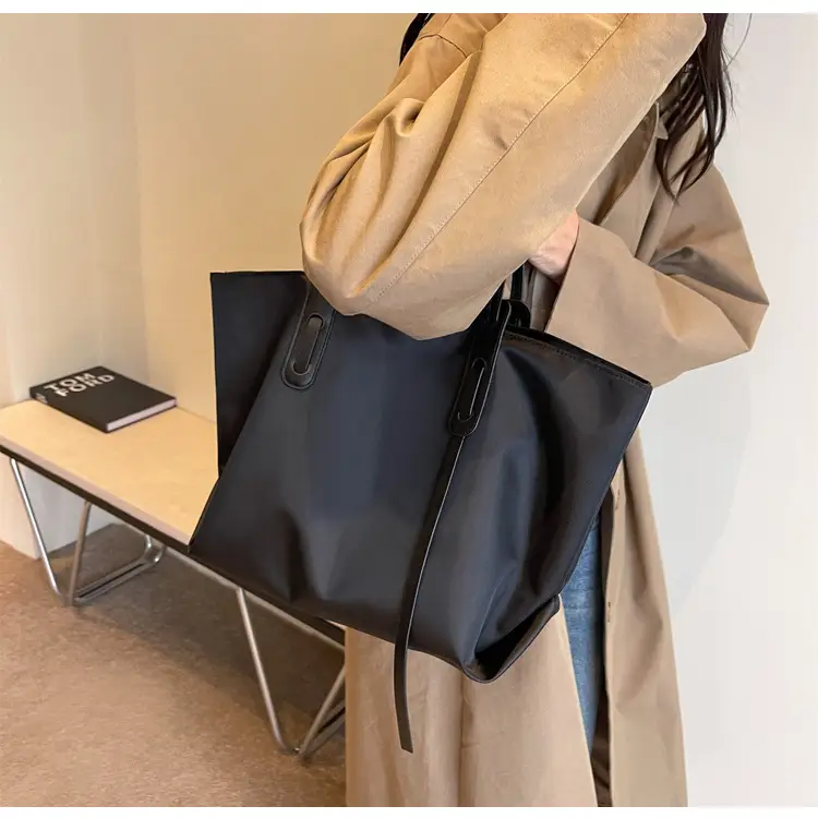 Grey Oxford Shoulder Bag Large Capacity — feature 14