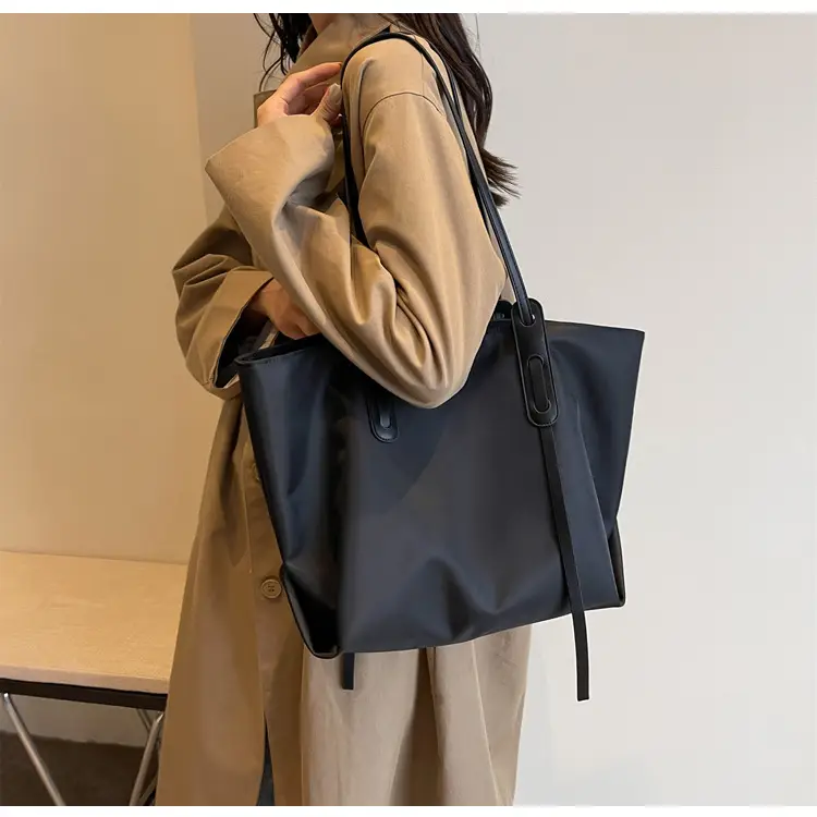 Grey Oxford Shoulder Bag Large Capacity — feature 17