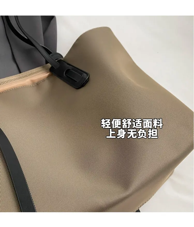 Grey Oxford Shoulder Bag Large Capacity — feature 5