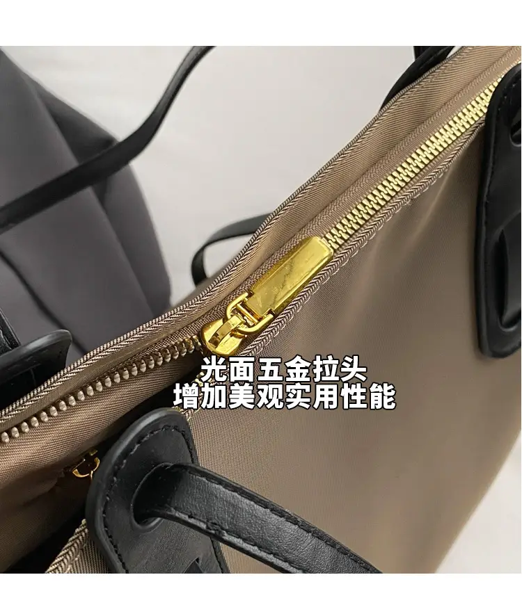 Grey Oxford Shoulder Bag Large Capacity — feature 6