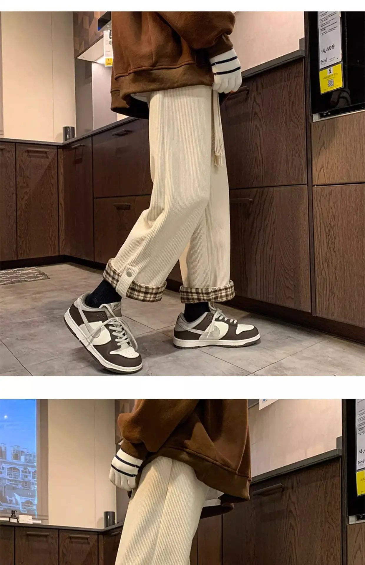 Men's Corduroy Pants New 2024 Loose Straight Wide Leg — feature 22