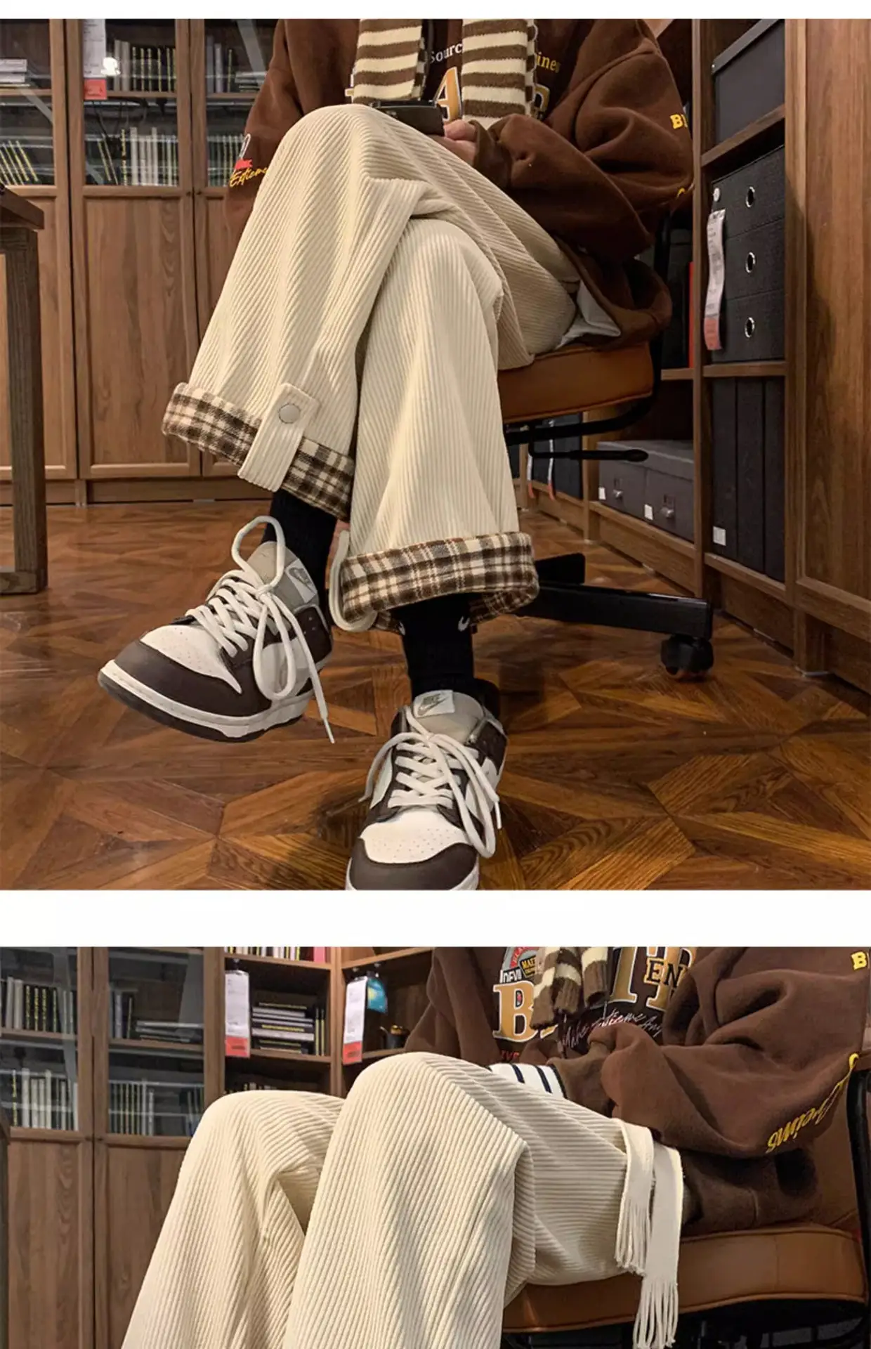 Men's Corduroy Pants New 2024 Loose Straight Wide Leg — feature 24