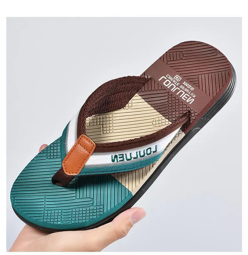 Fujian manufacturers 2024 summer trend non-slip flip-flops men's unique beach slippers men's soft bottom clip feet outer wear — feature 11