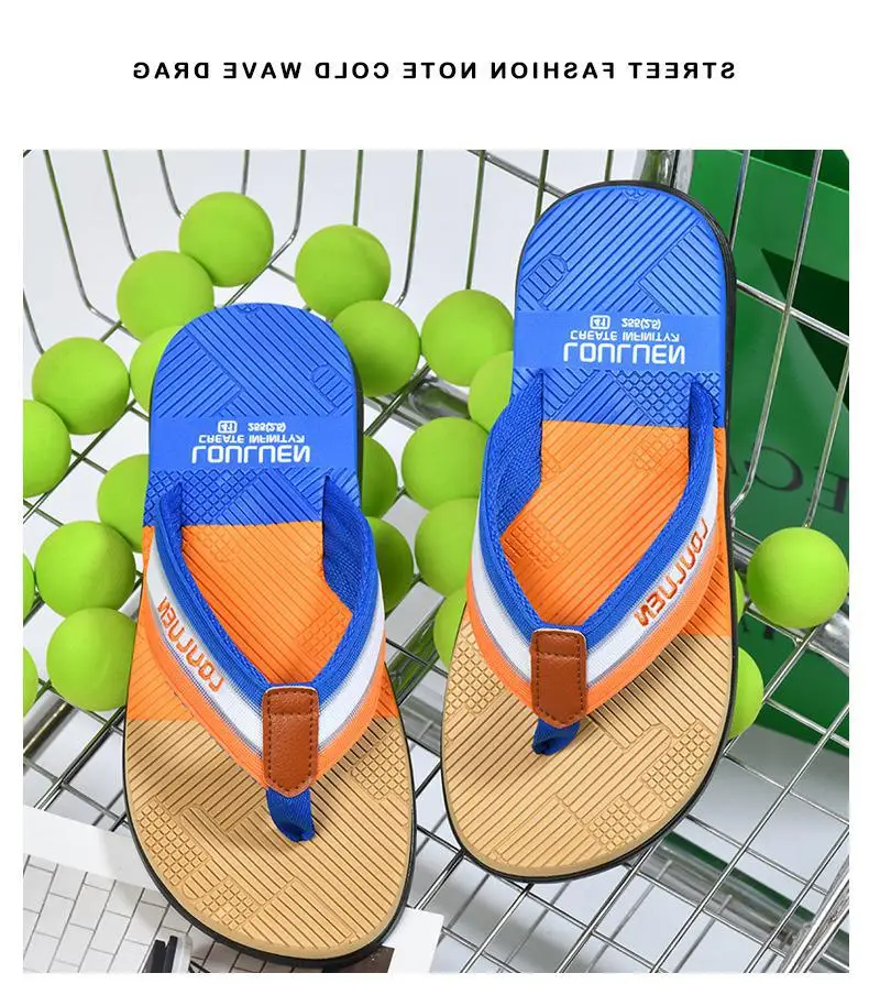 Fujian manufacturers 2024 summer trend non-slip flip-flops men's unique beach slippers men's soft bottom clip feet outer wear — feature 12