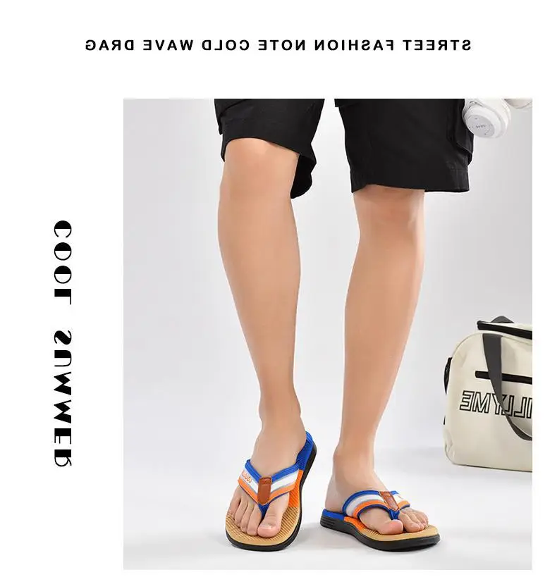 Fujian manufacturers 2024 summer trend non-slip flip-flops men's unique beach slippers men's soft bottom clip feet outer wear — feature 13