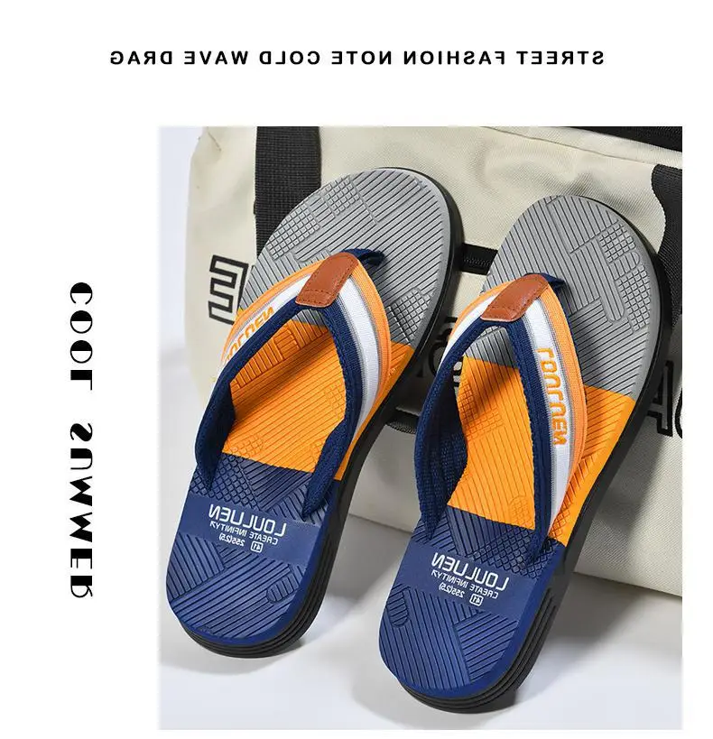 Fujian manufacturers 2024 summer trend non-slip flip-flops men's unique beach slippers men's soft bottom clip feet outer wear — feature 7