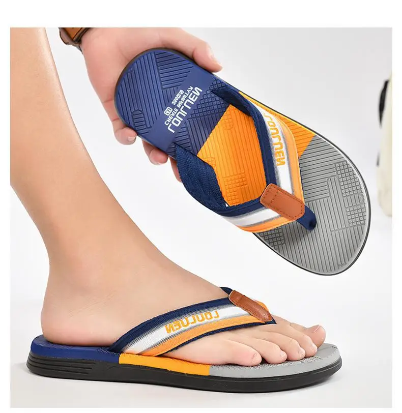 Fujian manufacturers 2024 summer trend non-slip flip-flops men's unique beach slippers men's soft bottom clip feet outer wear — feature 8