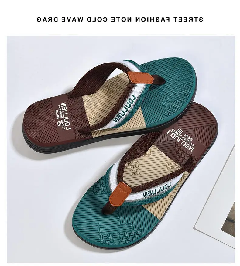 Fujian manufacturers 2024 summer trend non-slip flip-flops men's unique beach slippers men's soft bottom clip feet outer wear — feature 9