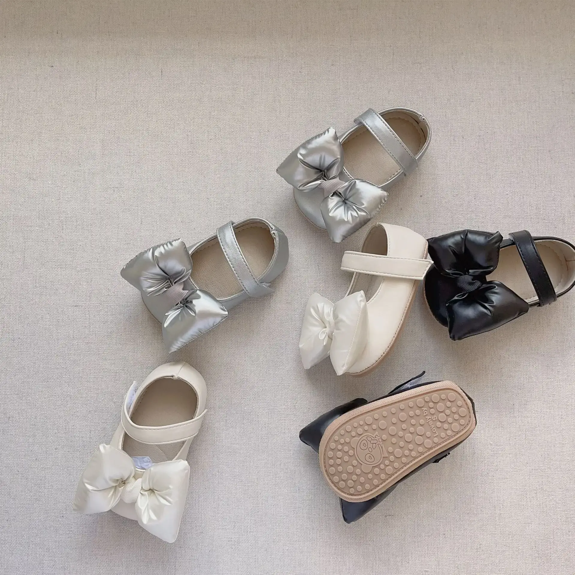 Korean Style Bow Baby Shoes White Non-Slip — feature 10
