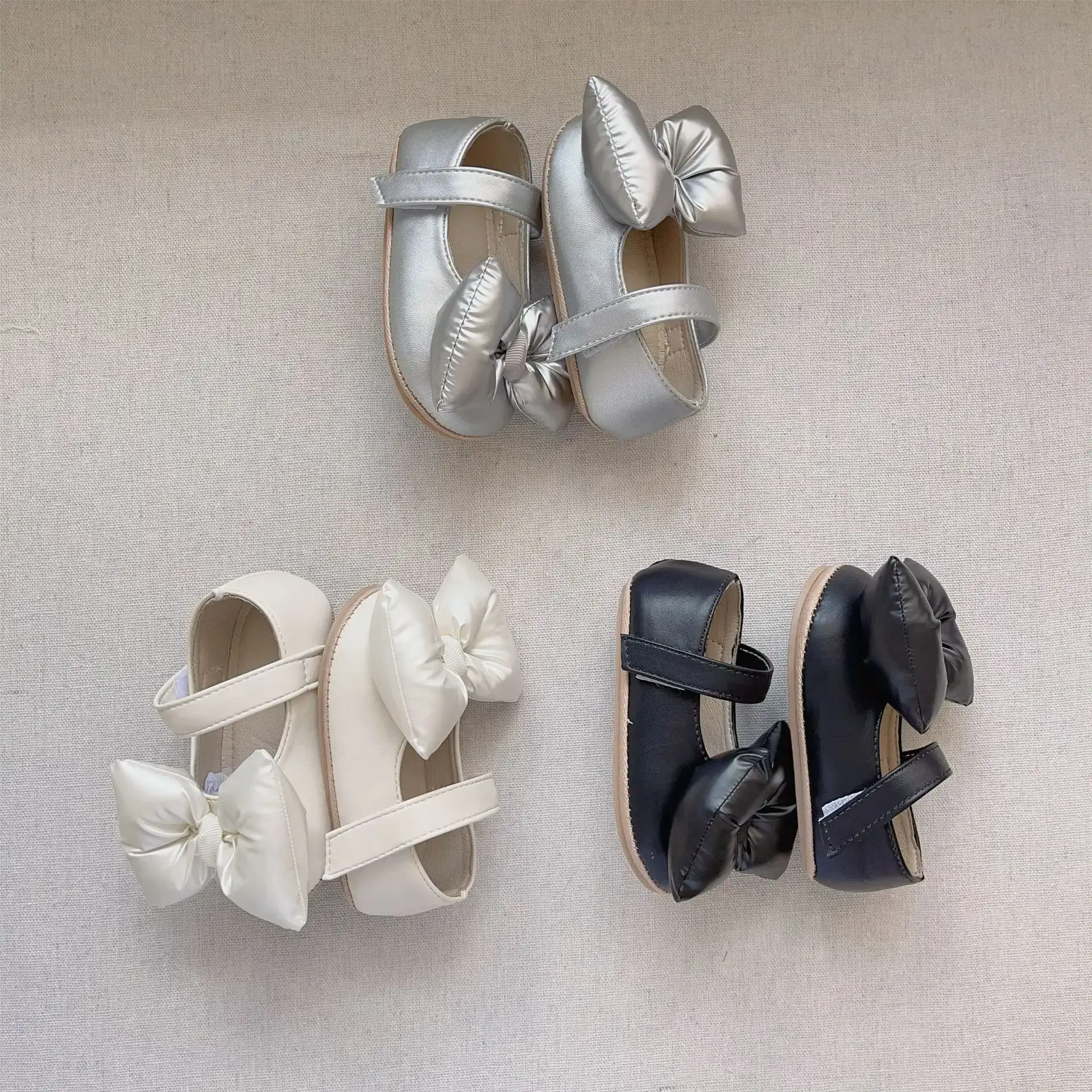Korean Style Bow Baby Shoes White Non-Slip — feature 11