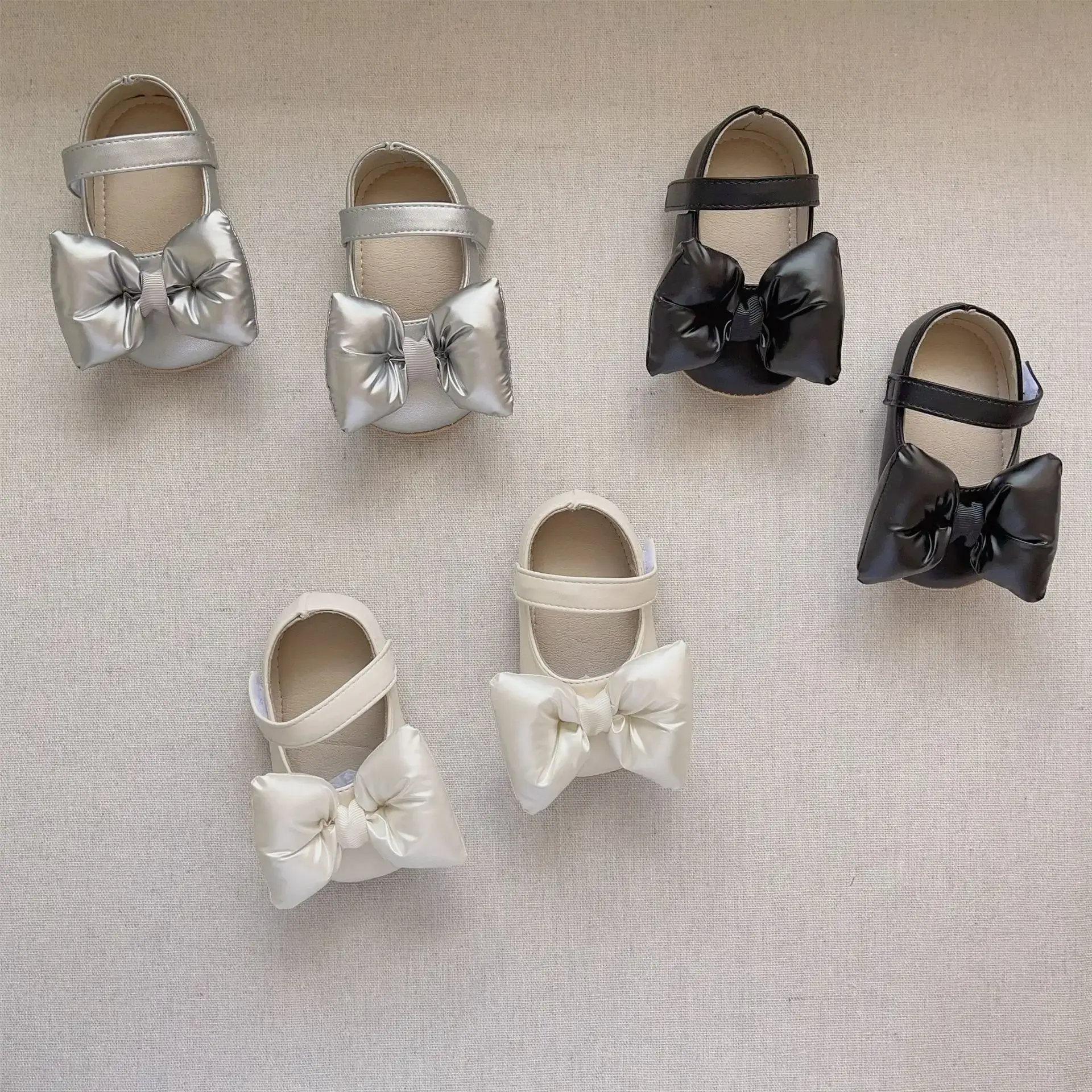 Korean Style Bow Baby Shoes White Non-Slip — feature 12