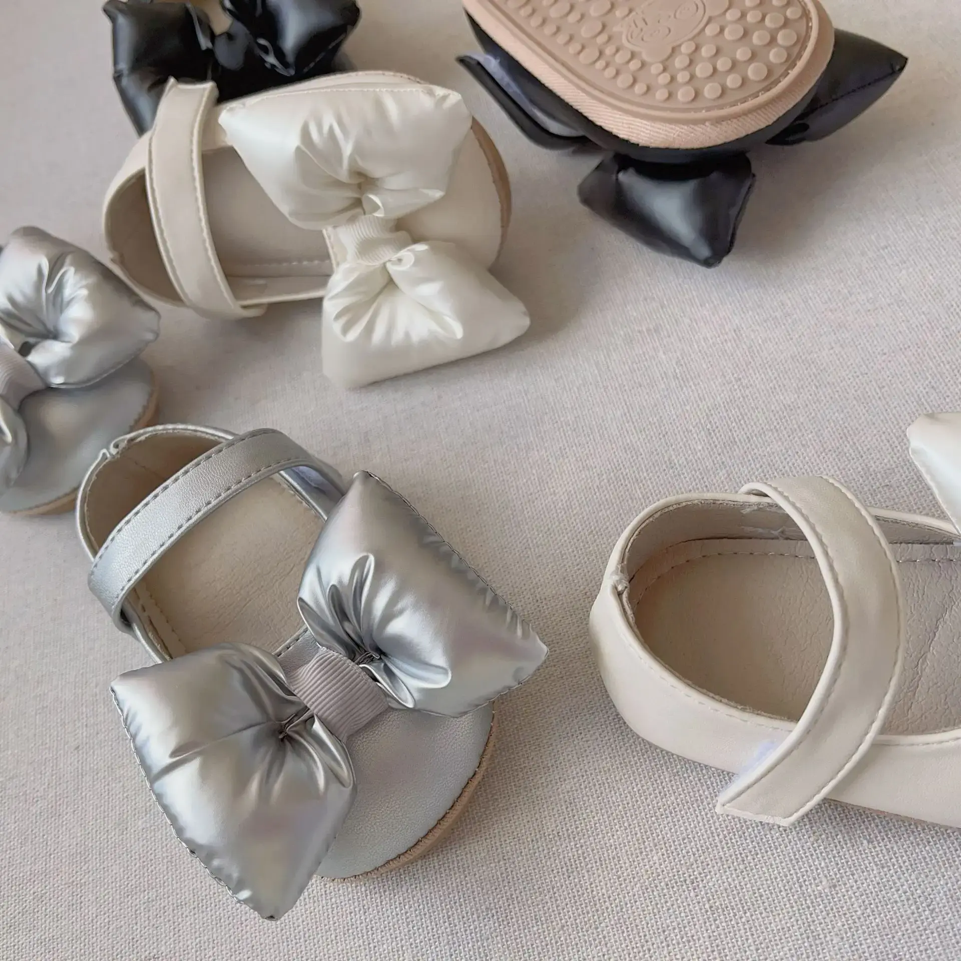 Korean Style Bow Baby Shoes White Non-Slip — feature 14