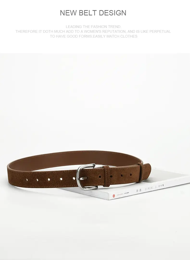 Retro Women's Belt Frosted Leather Waist Cover — feature 10
