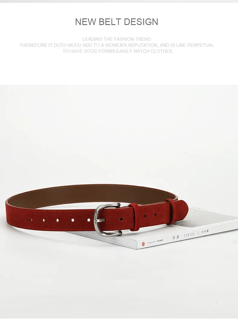 Retro Women's Belt Frosted Leather Waist Cover — feature 11