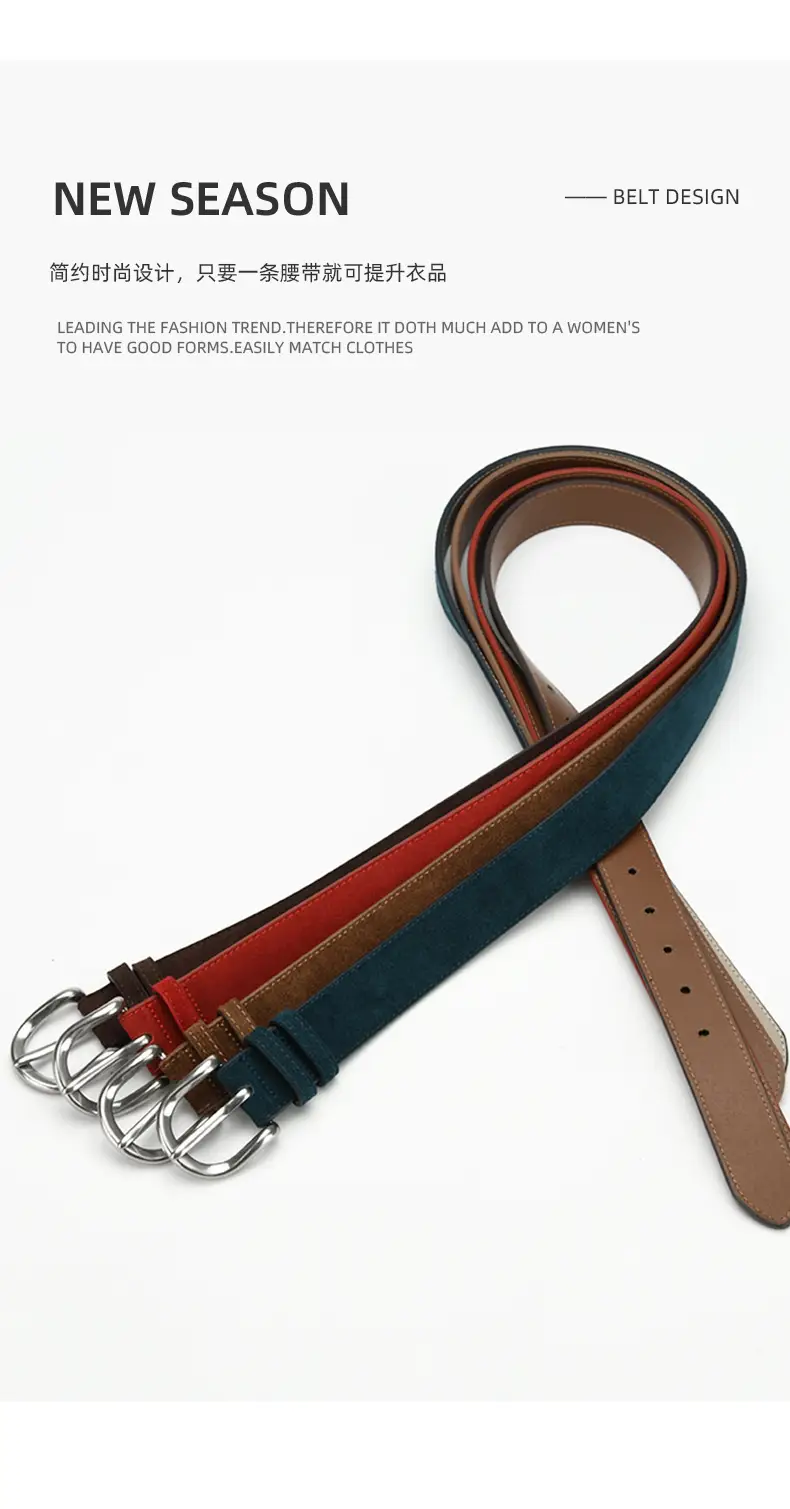 Retro Women's Belt Frosted Leather Waist Cover — feature 4