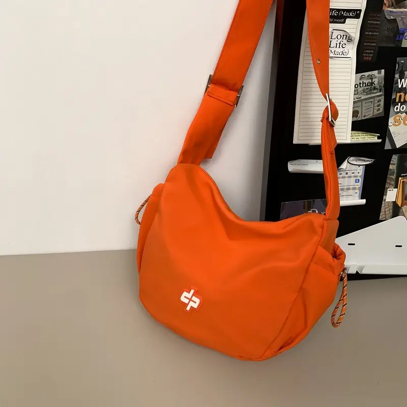 Women's Large Capacity Crossbody Bag Tan Nylon - Image 6